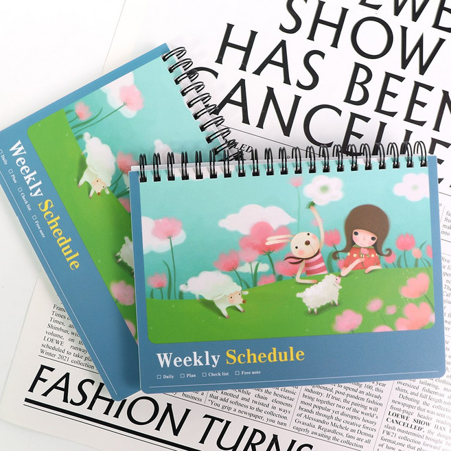 뮤즈 예치 위클리 플래너 / 주간스케줄러 스케줄러 플레너 주간플래너, 2개, 혼합색상