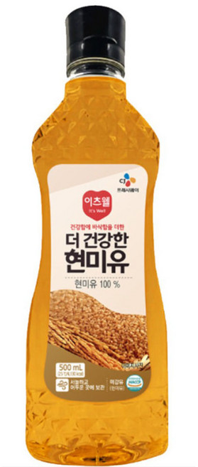 CJ 이츠웰 더 건강한 현미유 500ml, 1