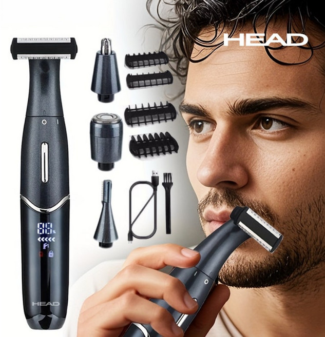 아름다움의시작 HEAD 남성용 4IN1 MEG-568 제모기 면도기 멀티 기능 Y존 얼굴솜털 잔털 겨드랑이 다리 눈썹정리 코털 제거 휴대용 미니
