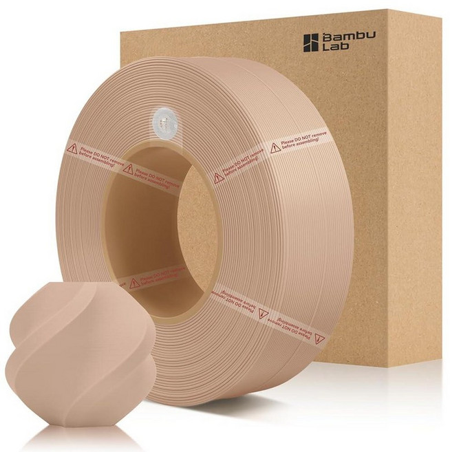Bamboo PLA 매트 리필 필라멘트 1.75mm 1KG (2.2lbs) Bambu Lab A1/X1/P1 시리즈 3D 프린터용 RFID 포함 쉬운 인쇄 3D 프린팅 필라, Latte Brown 11800
