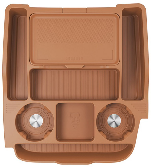 지파츠 지파츠 디올뉴 팰리세이드 LX3 9인승 하단 콘솔 트레이 논슬립 친환경 실리콘 소재 커버, 브라운, 9인승 하단 콘솔 트레이 (B-5), 1개, 브라운