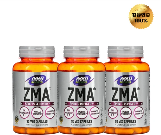 2+1 나우푸드 스포츠 ZMA 마그네슘 아연 베지 캡슐 90정, 3개 - 쿠팡