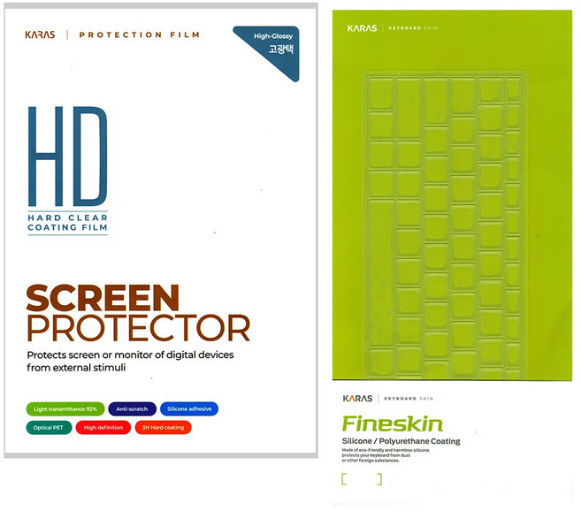 카라스 MSI 프레스티지 16 AI Evo 16인치 키스킨 액정보호필름 세트, 파인스킨(23번)+고광택필름, 1세트