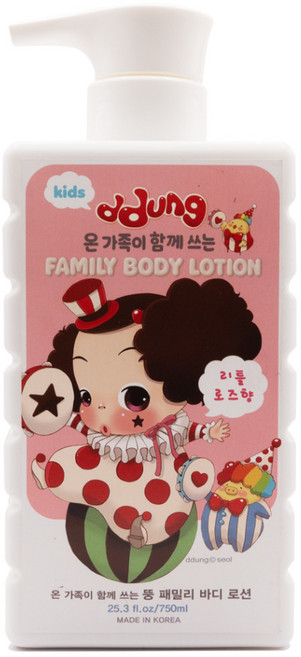 뚱 패밀리 데일리 로즈 바디로션, 1개, 750ml