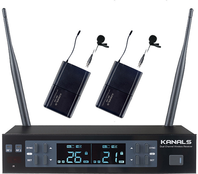 카날스 MW-620 무선마이크 2채널 강의용 행사용 세트 [MW-620 핸드마이크/핀마이크 선택], MW-620 [핀MIC+핀MIC]