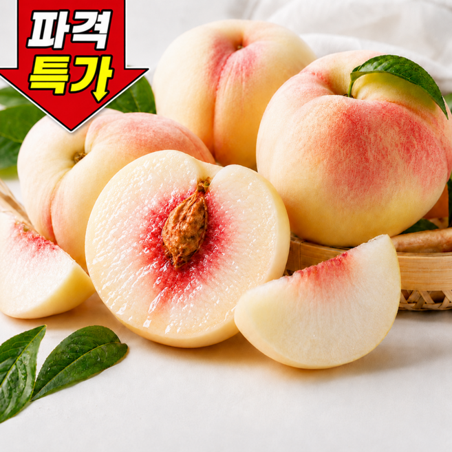 [시즌한정특가] 재구매1위 초고당도 딱딱이 복숭아, 1박스, 2kg (중과)
