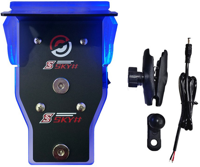 SKY# 고속충전1구 자석충전거치대 본체세트 썬가드형(장착마운트포함), 미들암/미러볼(백미러설치용), 1구거치대 본체세트/썬가드형(장착마운트포함)