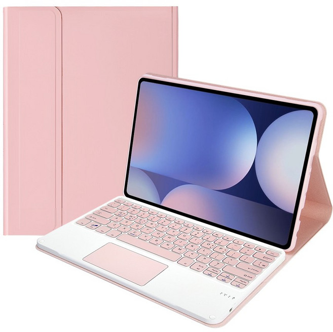 UB 레노버 태블릿 터치 트랙패드 키보드 케이스, 핑크, 1개