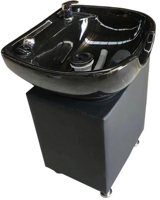 미용실 샴푸대 살롱 머리감기 헤어샵 이발소 세발기 간이 이동식 바퀴달린 관리실, 공식 표준, 블랙+블랙