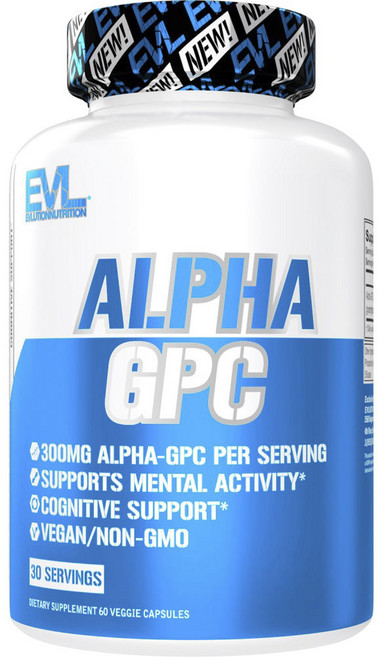 EVLUTIONNUTRITION Alpha GPC素食膠囊, 1個, 60入, 60錠