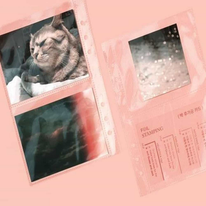 포켓화일 A5 데코포켓 리필파일 10장 가로 2칸