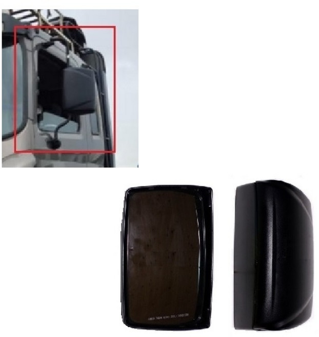 대성부품/파워텍 빽미러/트라고 빽미러/뉴파워텍/메가/거울/전동/열선/화물차/대형트럭/앗세이/신형/어셈블리/운전석/조수석/사이드미러/현대트럭/25톤/11톤/14톤, SH트라고 빽미러(조수석) 구형, 1개