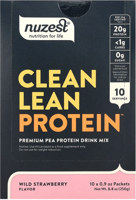 Nuzest 청정 저지방 단백질 야생 딸기 10팩 팩당 25g(0.9oz), Nuzest청정저지방단백질야생딸기10팩팩당25g09oz, 250g - 쿠팡
