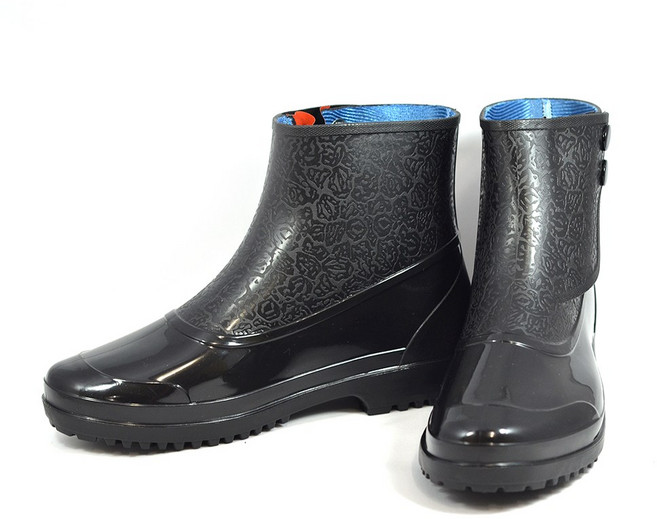 펭귄 발목 고무장화 블랙