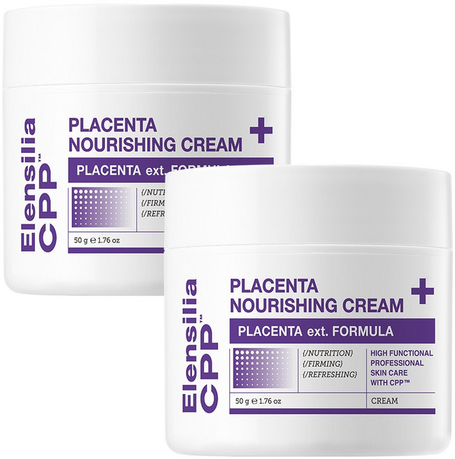 [엘렌실라] CPP 태반 고보습 영양크림, 50g, 2개