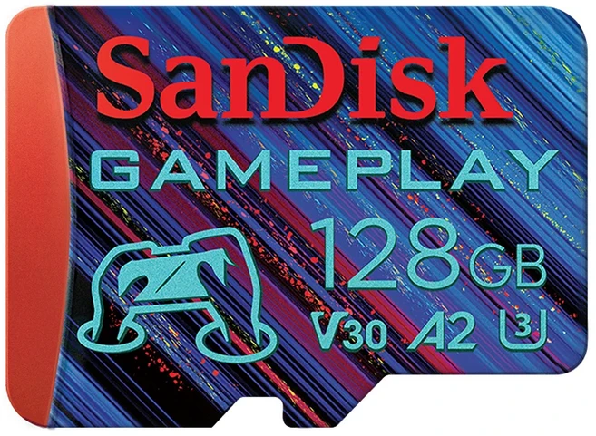 SanDisk 게임플레이 마이크로 SD 카드 스위치 전화용 콘솔 게임용 메모리 A2 V30 4K 고속 190 MB/s 128GB 2