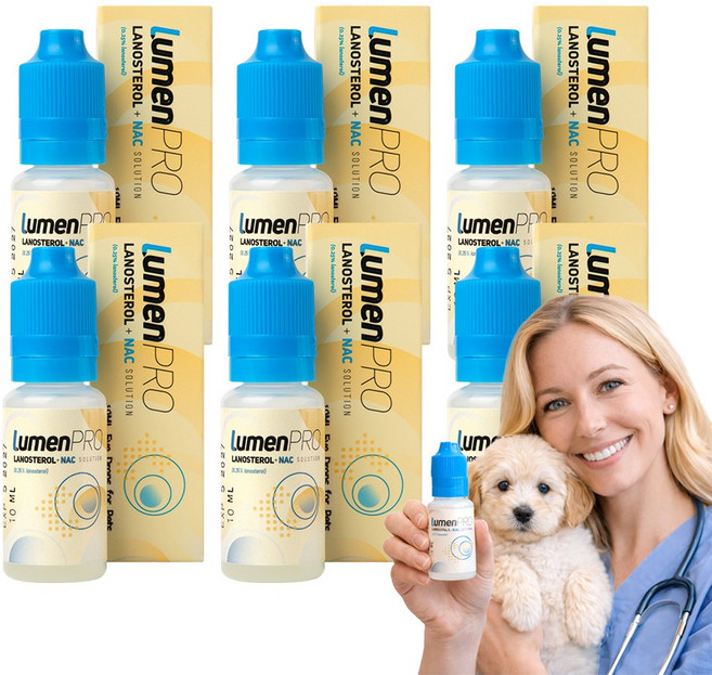 강아지 눈 영양제 백내장 관리 FDA 안전성 입증 성분 미국 직배송 루멘프로, 6개, 10ml