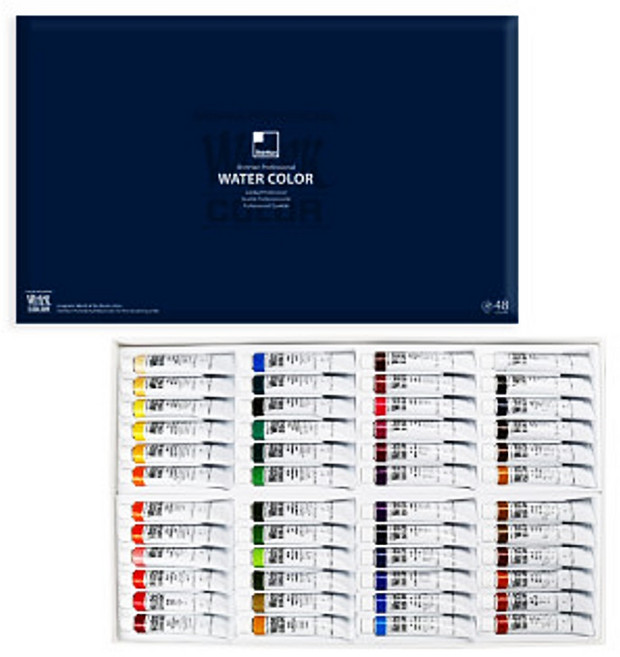 신한 전문가 수채화물감 48색 7.5ml 세트, 단품