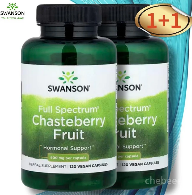 스완슨 풀 스펙트럼 체이스트베리 과일 400mg 120캡슐, 2개, 120정 - 쿠팡