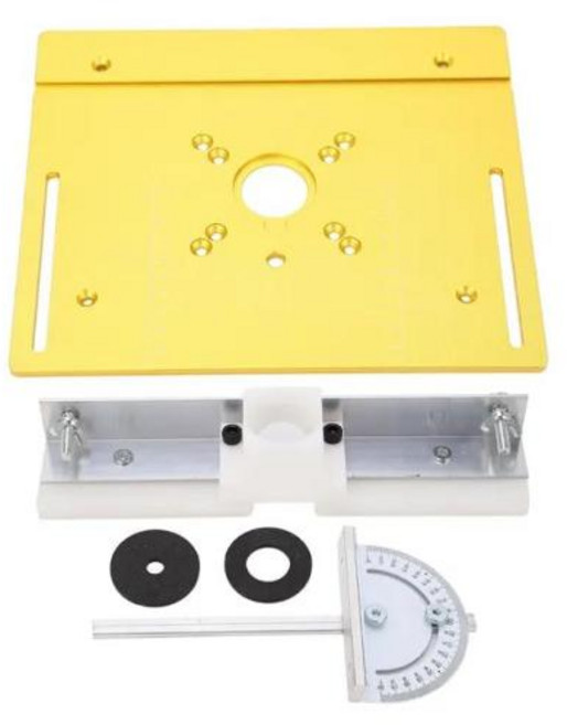 목공벤치 목공 라우터 리프트 시스템 및 알루미늄 상단 플레이트 직경 64-66mm 모터용 작업대 트리머 타각기 도구, 2) yellow panel