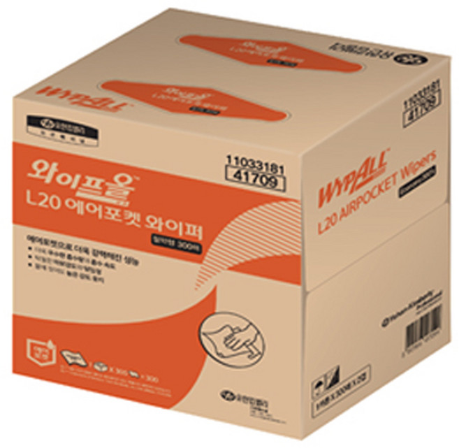 와이프올 L20 와이퍼 중형 300매 41709, 1개