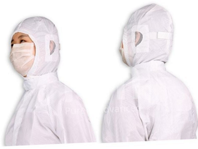 오렌콩 크린룸 제전 방진 가운 Y카라형 위생복 Y카라방진가운 제전복가운, 스카이블루2XL