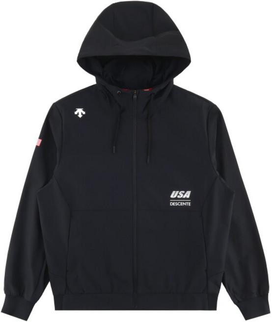 [데상트] USAT 이중직 우븐 트레이닝 셋업 자켓 SQ121IWT12BLK