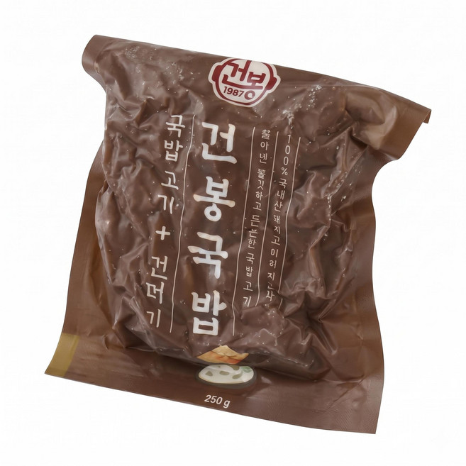 38년 건봉 돼지국밥 2인분 같은 1인분 건더기250g 1팩+육수350g 2팩 1세트 950g, 250g