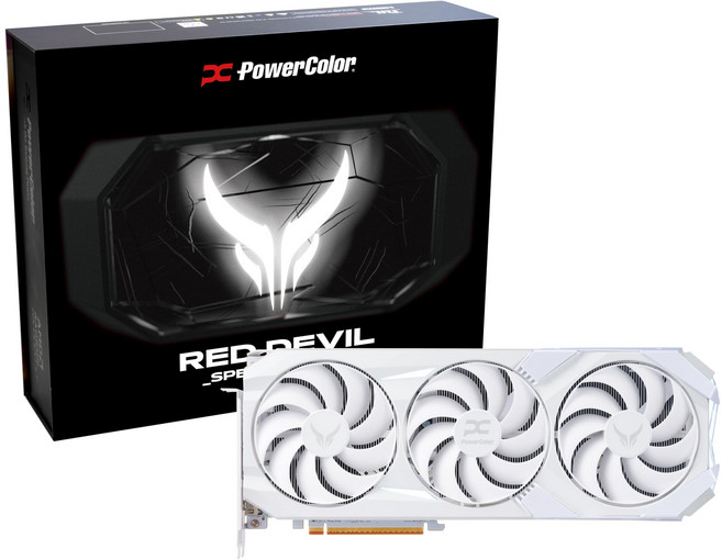Power Color AMD Radeon RX9070XT GDDR6 16GB Red Devil 16G-EOCWHITE 탑재 그래픽 보드 화이트