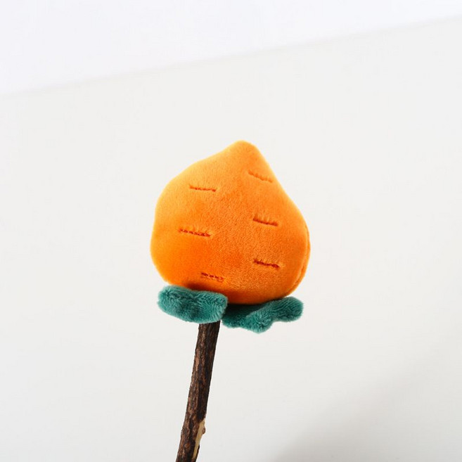 peach C 貓咪玩具磨牙棒, 胡蘿蔔, 1個