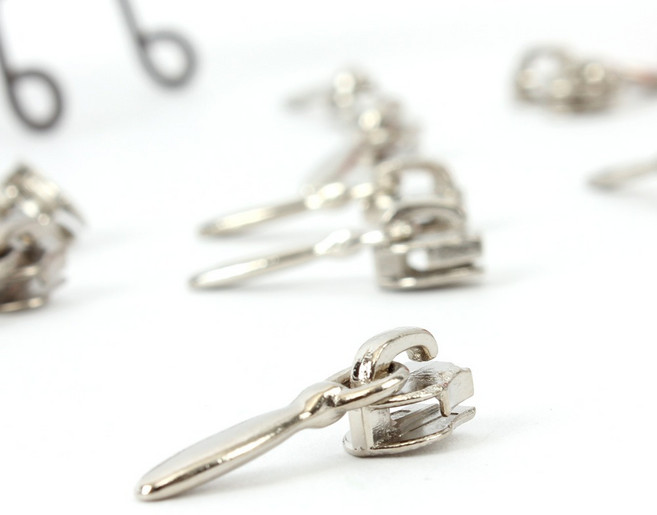 나일론지퍼머리 3호 눈물 (코일지퍼머리) 니켈, 1개