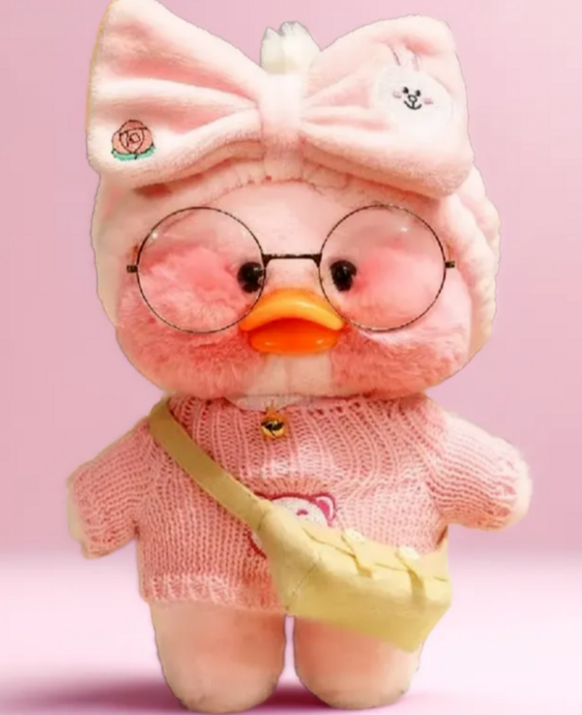 볼빨간 볼빵빵 오리 인형 30cm 부드럽고 폭신한 피규어, 1개, 핑크