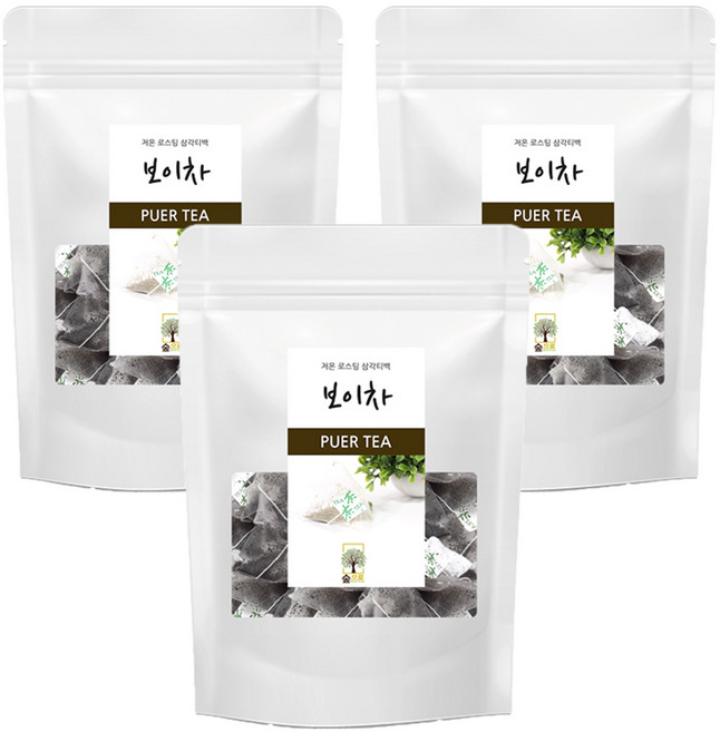 보이차 25티백 숲으로허브 삼각티백, 25개입, 3개, 1g