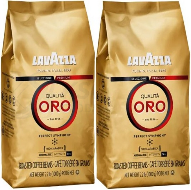 라바짜 퀄리타 Lavazza Oro 원두 이탈리아 프리미엄 블렌드 풍부한 아로마 블랜드 미디엄 로스트 캐나다 코스트코 홀빈, 1kg, 2개
