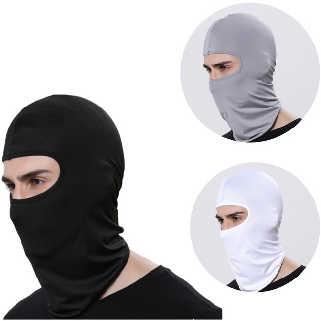 데코라레협력사 얼굴 마스크 차단 안면 군용 군대 여름 페이스커버 쿨링 가리개 전면 쿨 복면 자외선, 블랙