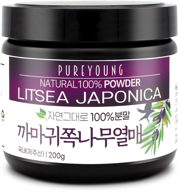 퓨어영 국내산 제주 까마귀쪽나무열매 분말 가루 200g 구렁비, 1개