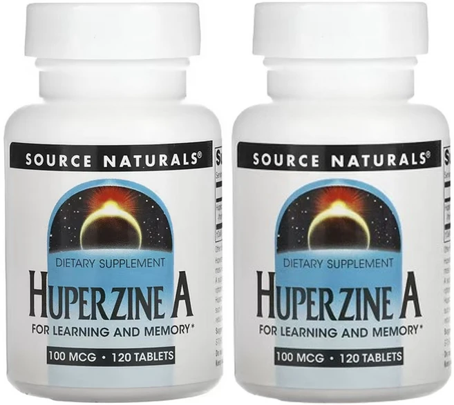 1+1 소스네츄럴스 후퍼진A 100mcg 120정 Huperzine A 고약사, 2개 - 쿠팡