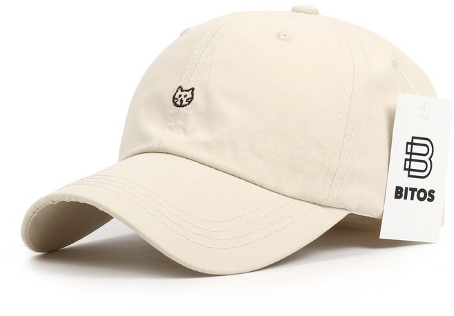 비토스 고양이 자수 볼캡 야구모자 커플 데일리모자