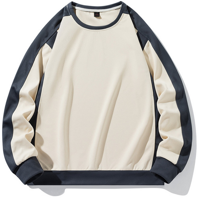 이블클로젯 남성 스트릿 오버핏 배색 라운드넥 맨두맨