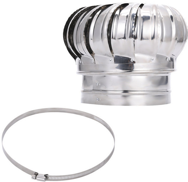 벤츄레이터 환풍기 벤츄레터 후드캡 무동력 고정식 흡출기 회전, 201 150mm 완제품-카드 클램프, 1개, 201 스테인리스 150mm