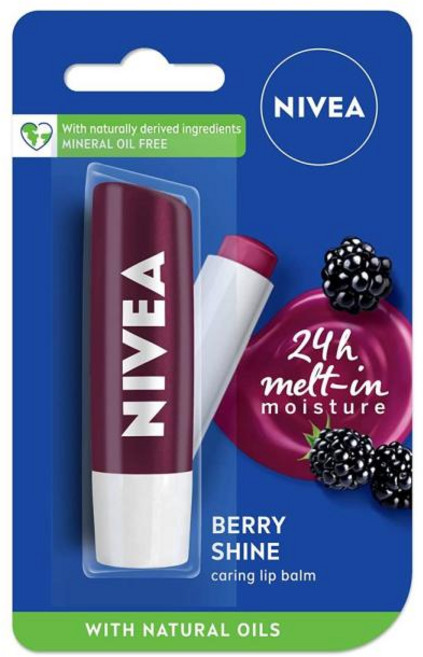 NIVEA 니베아 베리 샤인 립밤, 1개