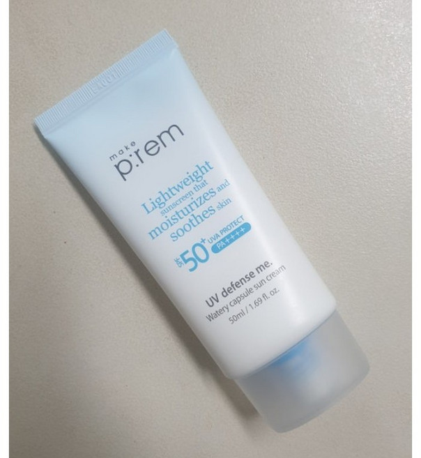 메이크프렙 워터리 캡슐 선크림 spf 50+ make prem, 50ml, 1개