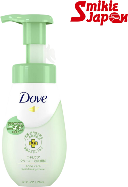 도브 니키비 케어 크리미 폼 페이스워시 여드름 케어 클렌징 세안용 일본직배송, 1개, 150ml