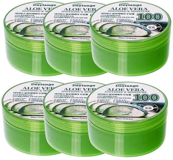 데이랑스 알로에 수딩젤, 300ml, 6개