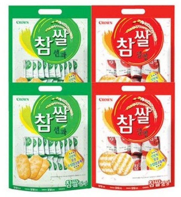 크라운 참쌀설병+선과 각2개(총4개), 1세트, 270g