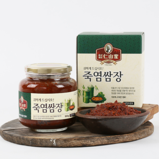 인산가 (주)인산가 정품 프리미엄 메주콩 죽염쌈장(500g 900g) 인산죽염 +2개 이상 구입시 금흑 무설탕캔디 2개, 500g, 1박스