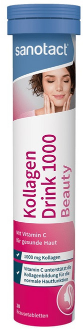 독일 자노탁트 sanotact Collagen Drink 뷰티 콜라겐 드링크 1 000 with 비타민C 발포정, 2개, 20정