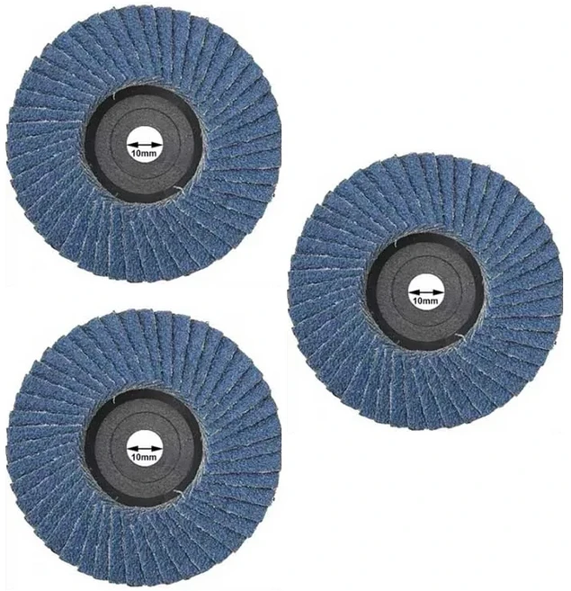 3-15개 75mm 3인치 플랩 디스크 연마 샌딩 휠 앵글 그라인더용 금속 목재 공구 액세서리 블록 패드, 01 120 Blue x 3pcs