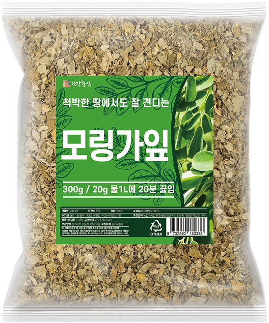 건강중심 말린 모링가 잎 건조, 1개, 300g
