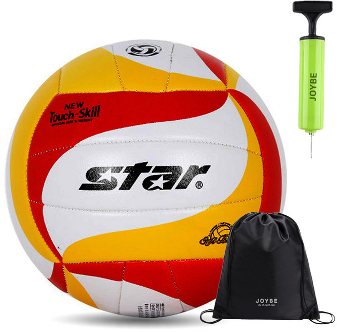 스타스포츠 뉴 터치스킬 배구공 5호 VB5055-34, VB5055-34 +  JOYBE 공가방 & 펌프, 1개